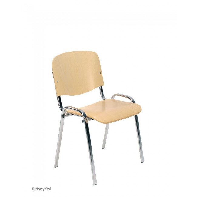 Krzesło ISO wood chrom